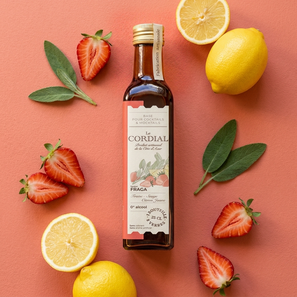 Cordial Fraise, Sauge & Citron Jaune - FRAGA